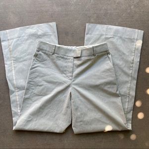 phillip lim wide leg pinstripe cream cotton pants